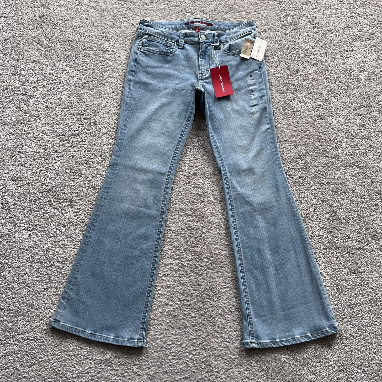 Lucky Brand Low Rise Flare Jeans Womens 628r Light Wash Blue Denim Stretch